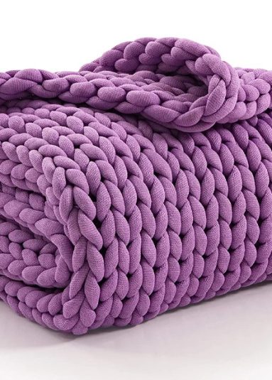 Seamless Polyester Chunky Knitted Weighted Blanket
